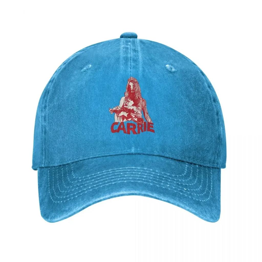 Carrie Horror Movie Red Unisex Style Baseball Caps Distressed Denim Caps Hat Casual Outdoor Running Golf Adjustable Snapback Hat