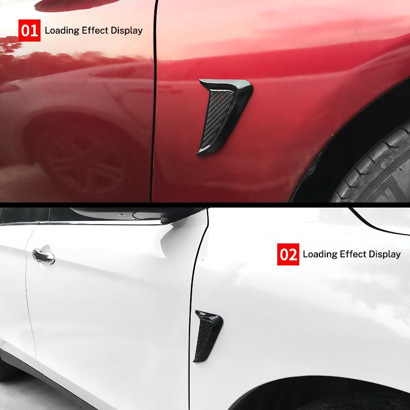 Автомобильный боковой вентиляционный дефлектор крыла из углеродного волокна, накладка на крыло, аксессуар для Mitsubishi Lancer Mirage Pajero Asx 10 Outlander 3 l200