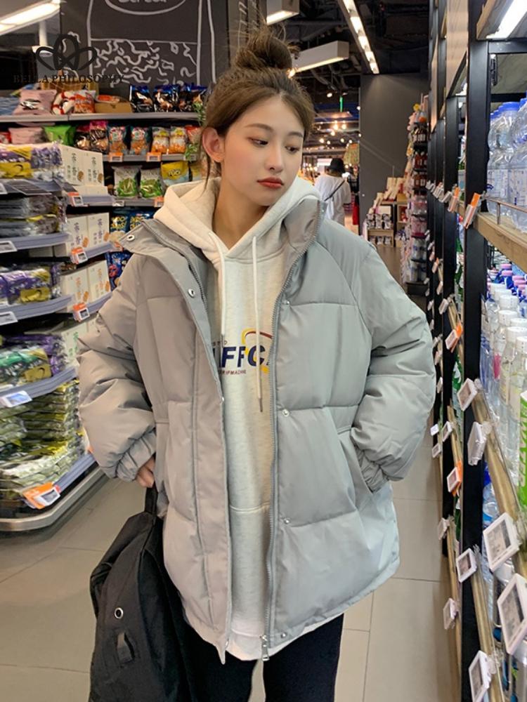 Женская мода Зимняя однотонная модная куртка с длинным рукавом Женская зимняя мода Пальто Женская одежда