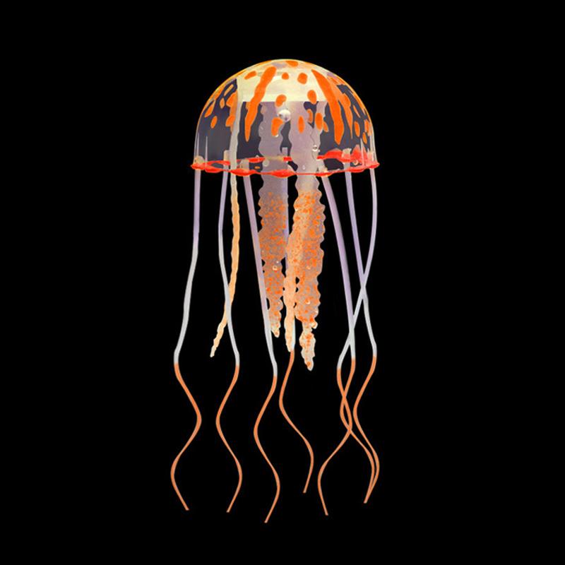 Creative simulation luminous mini jellyfish aquarium decorative fish tank underwater luminous landscape home decoration