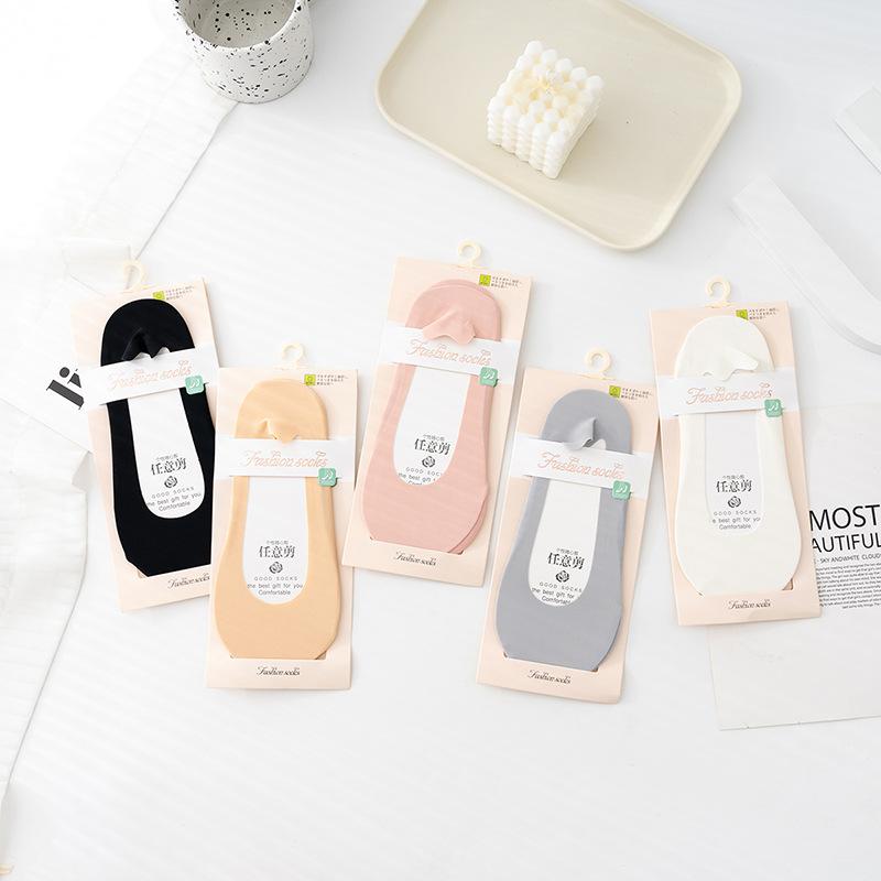 Summer Cotton, Socks Lace Women'S Silicone Non-Slip Invisible Socks, Breathable Socks, Women'S Socks
