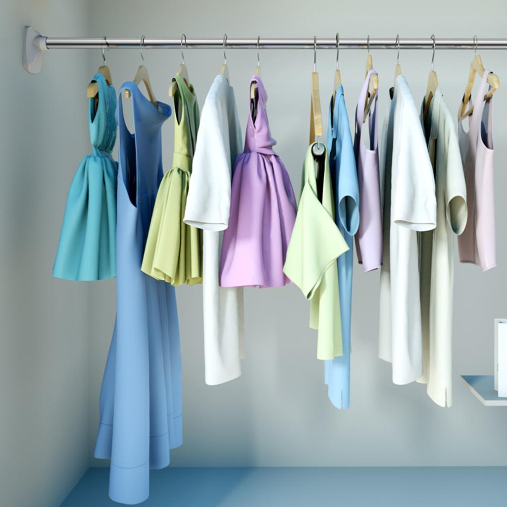 No Drilling Tension Curtain Rod 26 To 42 Inch Expandable Curtain Rod No Rust Bath Closet Hanging Pole for Windows or