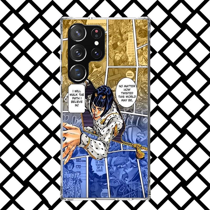 JoJo Adventure Bruno Buccellati Phone Case for Samsung Galaxy S26 S25 Edge S24 S23 Ultra S22 Plus S21 FE S20 + Soft Cover Print