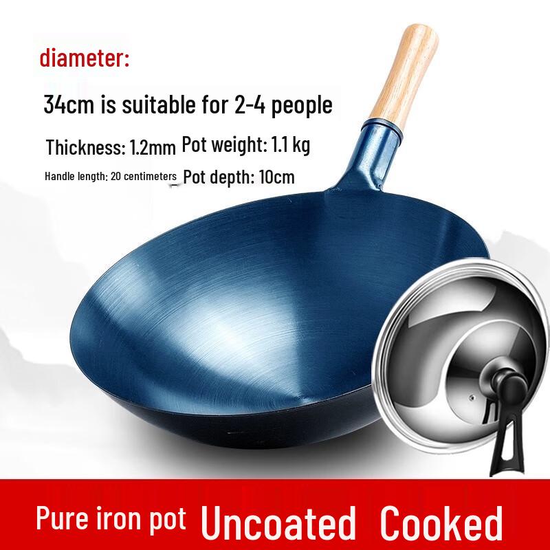 Traditional Hand-Forged Iron Wok