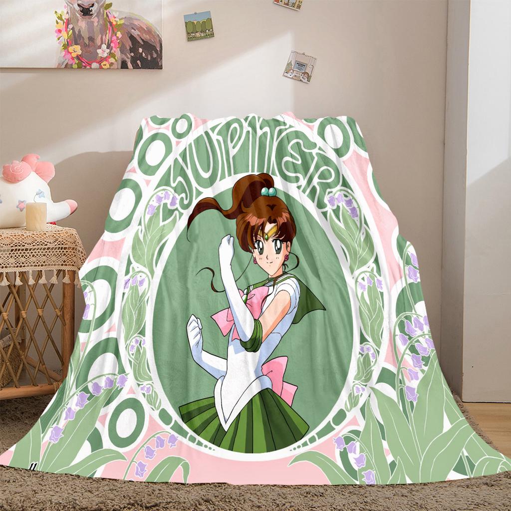 Japanese anime cute cartoon theme Sailor Moon Tsukino Usagi blanket suitable for home beds, sofa covers, office nap, outdoor warm blankets O3