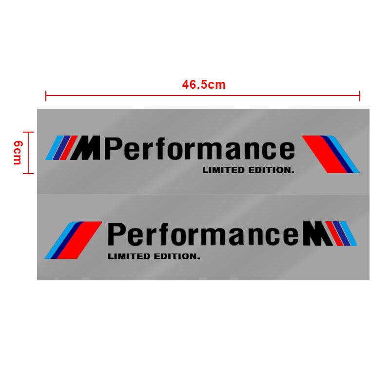 2pcs Car 3D Stickers Auto Side Body Sports Sticker Decals Car Accessories For BMW M E34 E36 E60 E90 E46 E39 E70 F10 F20 F30 X5 X6 X1 M3 M5 M6 E71 F01