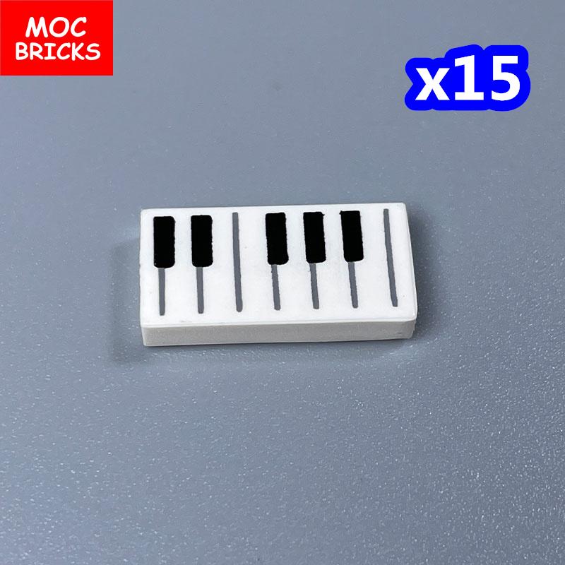 MOC Bricks Suona Horn Music Score Singer Saxophone Bass Figure Musical Instruments Educatinal Building Blocks Kids Girls Toys