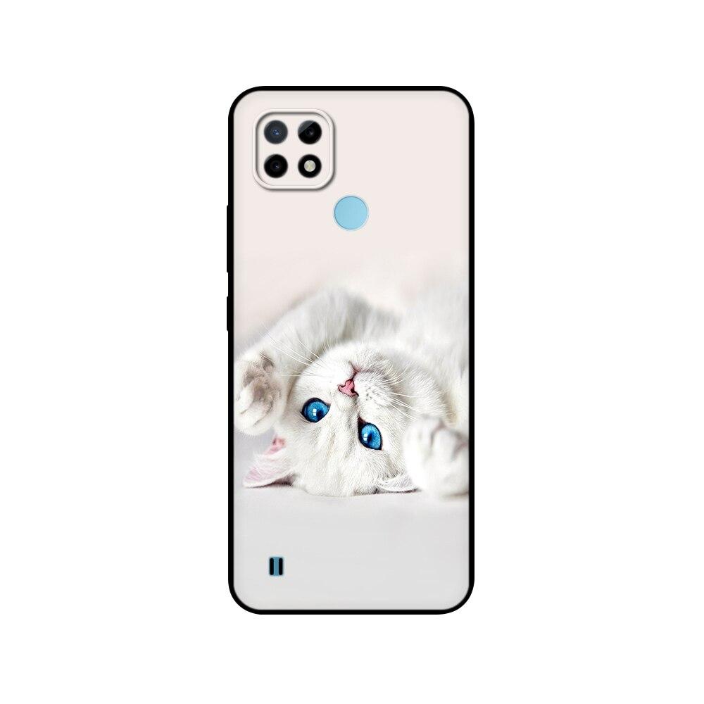 Силиконовый чехол для Realme C21 для OPPO RealmeC21 C 21, чехлы для телефонов 6,5 дюйма; Funda RMX3201 Bumper Capa Etui Мягкий черный чехол из ТПУ