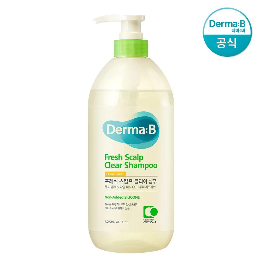 Derma B Шампунь Fresh Scalp Clear (Цветочный Зеленый) 1000ml