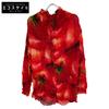 ISSEY MIYAKE FETE Красный IF82FJ234 08Нержавеющая сталь Томат Плиссированная рубашка топы 2 КрасныйБ/у