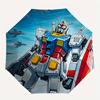 Автоматический зонт-трость Gundam Mecha, Прочный железный каркас, Складная портативная конструкция, Для путешествий, Ежедневного использования 195