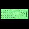 Russian Letter English Deutsch Luminous Alphabet Layout Protective Film Keyboard Stickers
