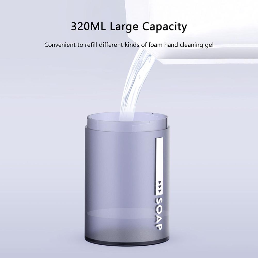 Автоматический дозатор мыла, бесконтактный, емкость 320 мл, дисплей температуры, плотная пена, стиральная машина для рук, 1500 мАч, перезаряжаемые автоматические дозаторы мыла