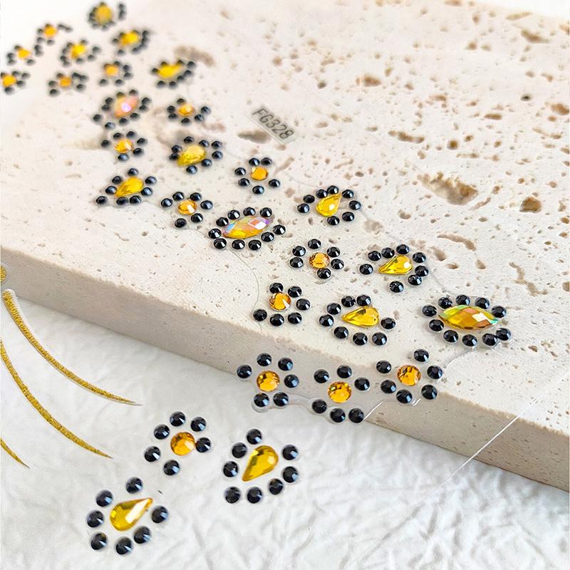 1 шт. 3D акриловая наклейка для дрели, милые наклейки для лица кошки, шар, вечерние украшения для лица, алмазный маскарад, временные татуировки, наклейки