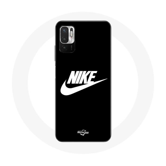 Coque pour Xiaomi Redmi Note 10 5G Nike Logo blanc fond Noir