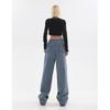 Женские джинсы High Street Wide Leg 2023: Осенние повседневные танцевальные брюки