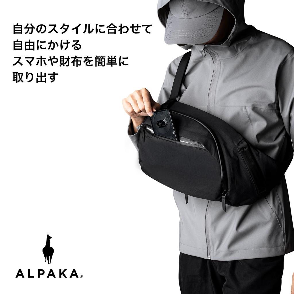 ALPAKA Metro Crossbody Сумка через плечо, 7.5 л, Сумка для ношения на теле с правой стороны, Сумка-слинг, Сумка на одно плечо, Подходит для 11-дюймовых планшетов, Молния YKK, Расширяемая