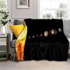 Solar System Soft Plush Sofa Bed Throwing Cartoon Picnic Blankets Modern Flannel Blanket Cover Gedruckt Bettdecke Geschenk