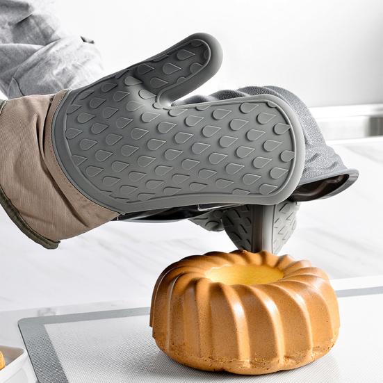 1 шт. прихватка для духовки, легко чистящаяся, нескользящая, термостойкая, противоожоговая, силиконовая, противень для барбекю, перчатка для микроволновой печи