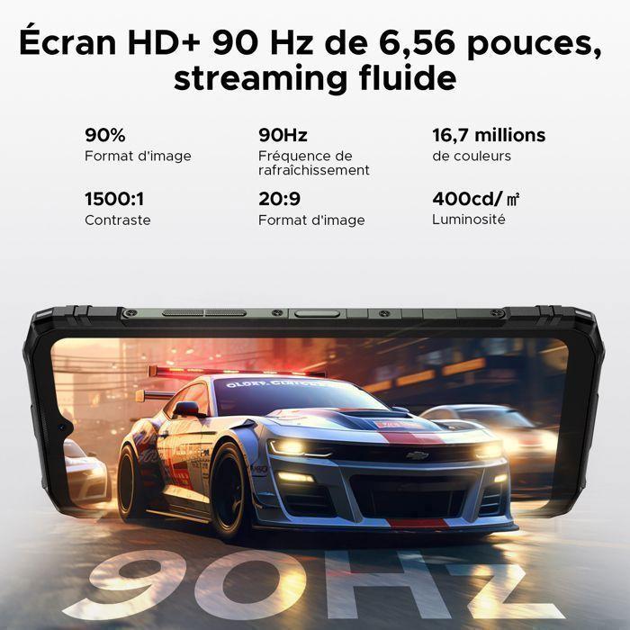 DOOGEE Blade 10 Pro Energy Smartphone Robuste 32+256GB 6.56" 6150mAh Telephone Portable Incassable Dural SIM 4.5G/NFC/50MP Argent