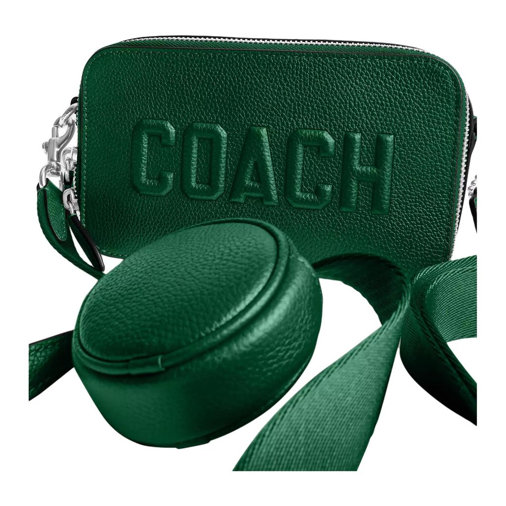 COACH Charter Polished Litchi Grain Leather Crossbody Bag, Shoulder Bag Small Men's Ivy CW540-XEQ