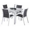 Garden Furniture Set ModuloWood T4/8+F4 Glass Deco Wood White Wilsa Garden