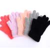 Модные теплые росы двумя пальцами, пишущие студенческие перчатки, мягкие толстые холодные перчатки