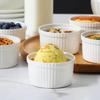 6pcs Porcelain Dessert Cup 8 Oz Pudding Cup Kitchen Containers Ramekin  Oven