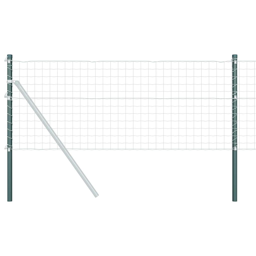Fence Post Set 12 pcs Green 100 cm Powder Coated Steel