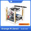 Акриловый корпус Orange Pi Zero 3 с креплением для платы расширения и охлаждением вентилятором