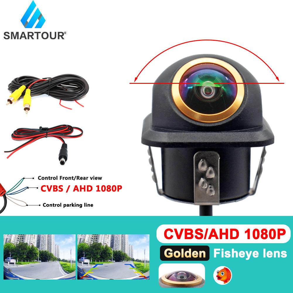 Smartour AHD 1080P Золотая Линза Камера Заднего Вида Автомобиля Ночное Видение CCD Автоматический Монитор Парковки Камера Заднего Хода 180 Градусов Автоматическая Парковочная Камера