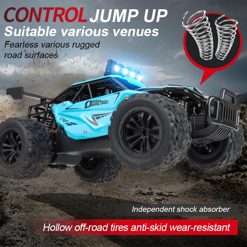 1:16 20 км/ч RC автомобиль со светодиодной подсветкой 2.4G высокоскоростной внедорожный скалолазание 2WD радиоуправляемый автомобиль игрушка подарки для мальчиков девочек детей