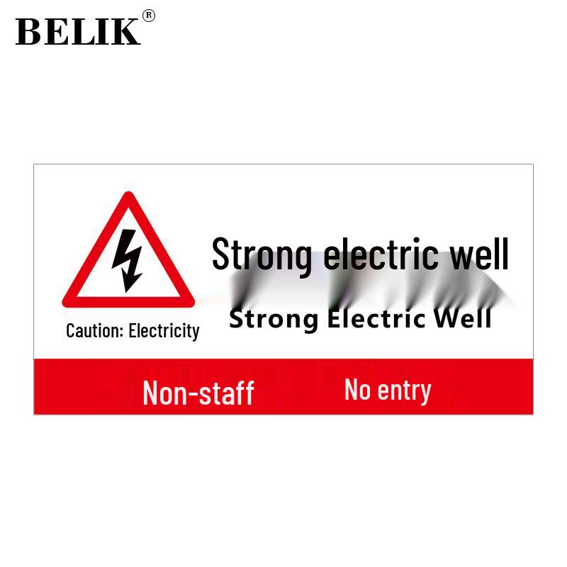 BELIK Electrical Well Warning Sign