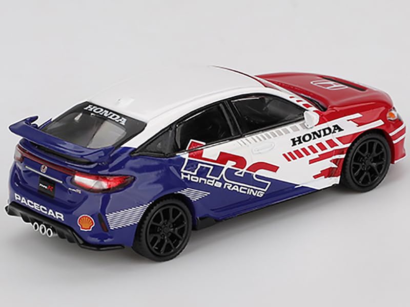 Sunrich MINI GT Honda Civic Type R 2024 Pace Car HRC Блистерная упаковка Готовая модель 1/64 (Левый руль) MGT01079-BL