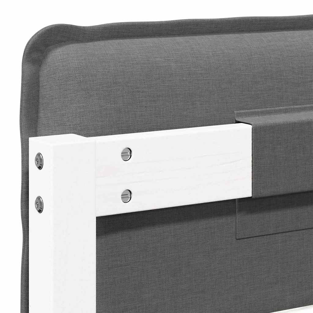 Upholstered Headboard with Headboard in White and Light Grey 75 cm