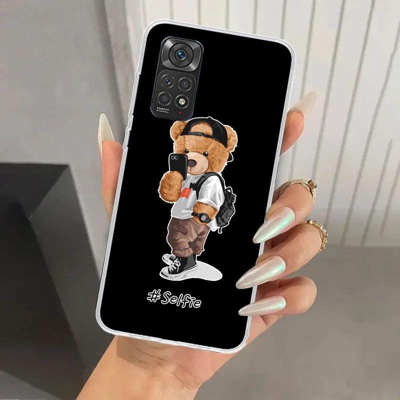 Fashion Brand Bear Phone Case for Xiaomi Redmi Note 15 14 14S 13 12S 12 Pro 11S 11 Plus 11T 11E 10S Soft Funda Print Shell Redmi