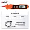 Aneng A3002 Цифровой мультиметр, ручка, тип 4000 отсчетов, с бесконтактным инструментом для проверки целостности диода, сопротивления переменному/постоянному напряжению