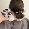 Жемчуг Стразы Ретро Женская Повязка на Голову и Набор Резинок-Скранчи для Хвоста