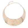 Exaggerated Metal Collar With Geometric Pattern And Electroplate For Gift Ideas