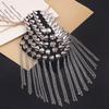 Long Chain Tassel Epaulette Classical Clothing Accessories Vintage Shoulder Brooch  Evening Party