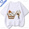 New Style The Loud Houses Short Sleeved T Shirt Girl Y2k Clothes Boy Oversized Vintage Harajuku Casual Funny Comedy Cartoon Top