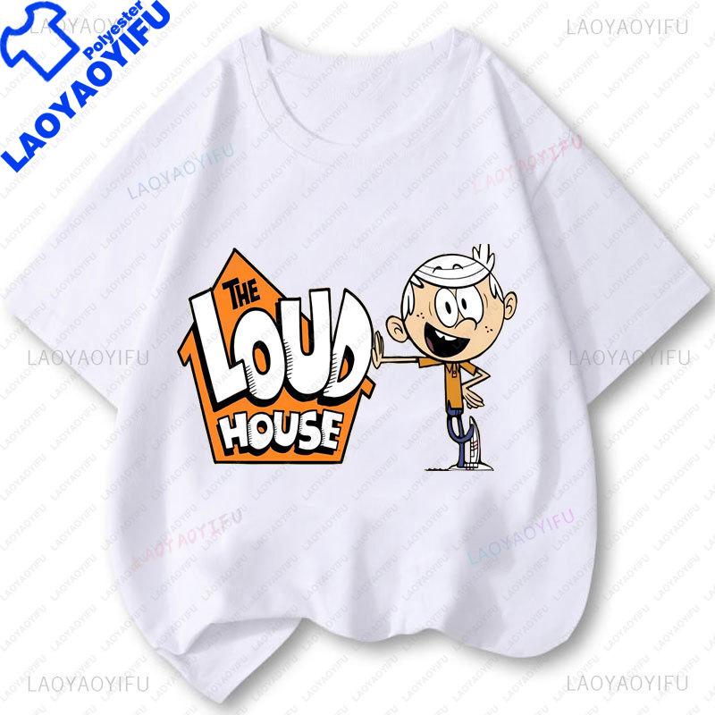 New Style The Loud Houses Short Sleeved T Shirt Girl Y2k Clothes Boy Oversized Vintage Harajuku Casual Funny Comedy Cartoon Top
