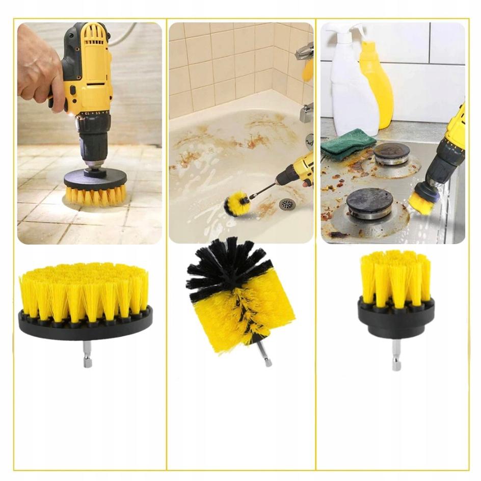 Set of 12 cleaning elements for screwdriver + Set of 5 wire brushes for screwdriver