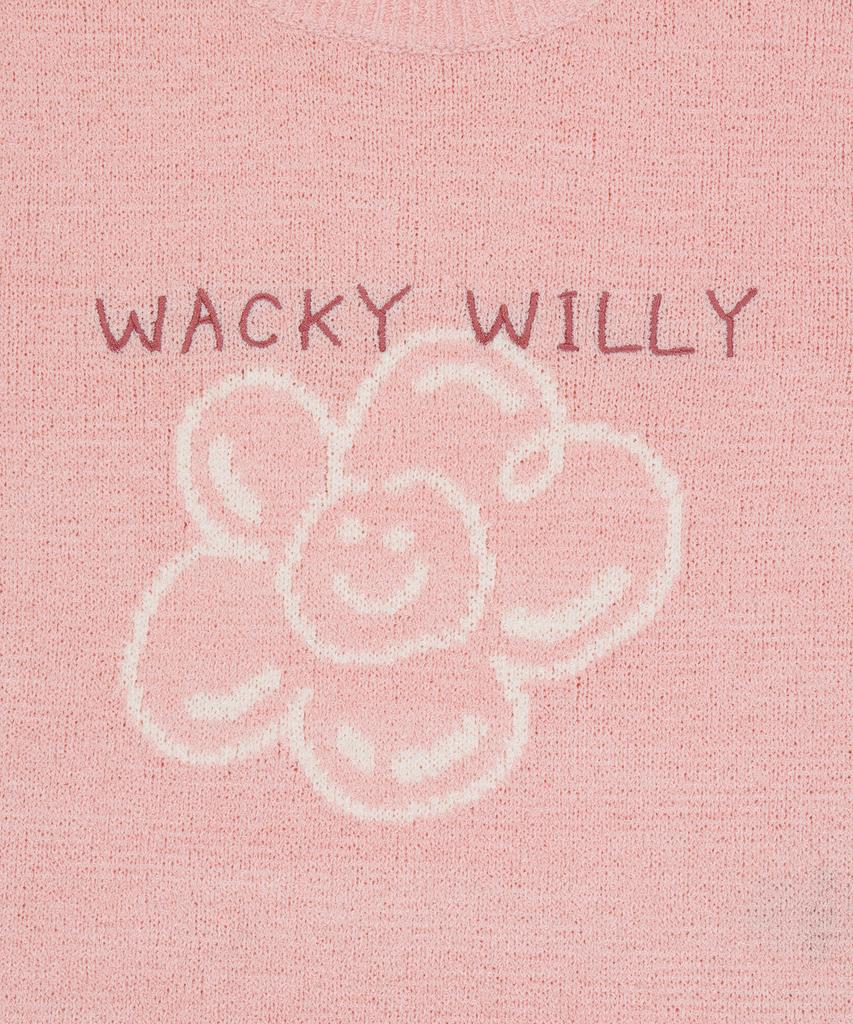 WACKY WILLY Women'S Lily Graphic Short Sleeve Knit Pink