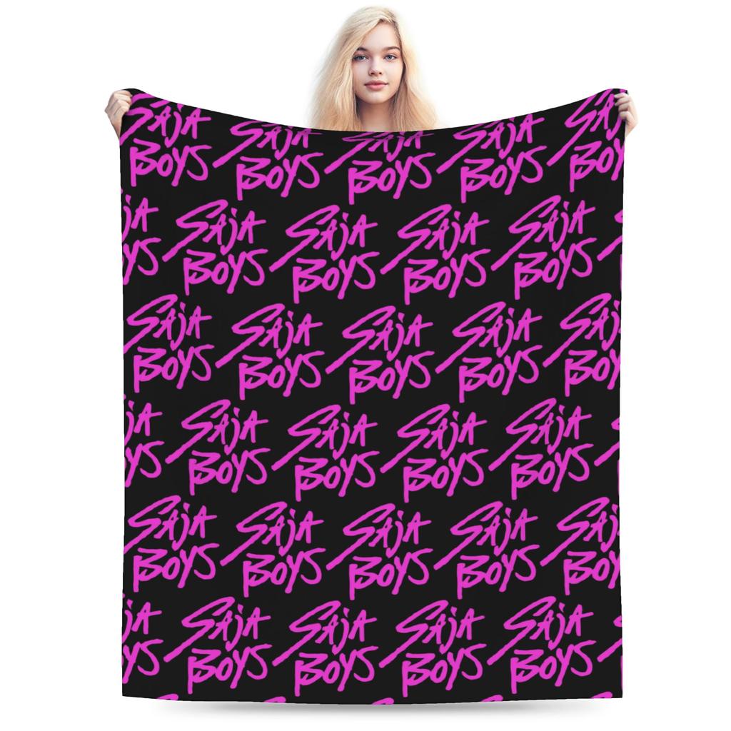 Saja Boys Band Kpop Demon Hunters Blanket Soft Warm Novelty Plush Throw Blanket For Children Outdoor Flannel Bedspread Bed Cover