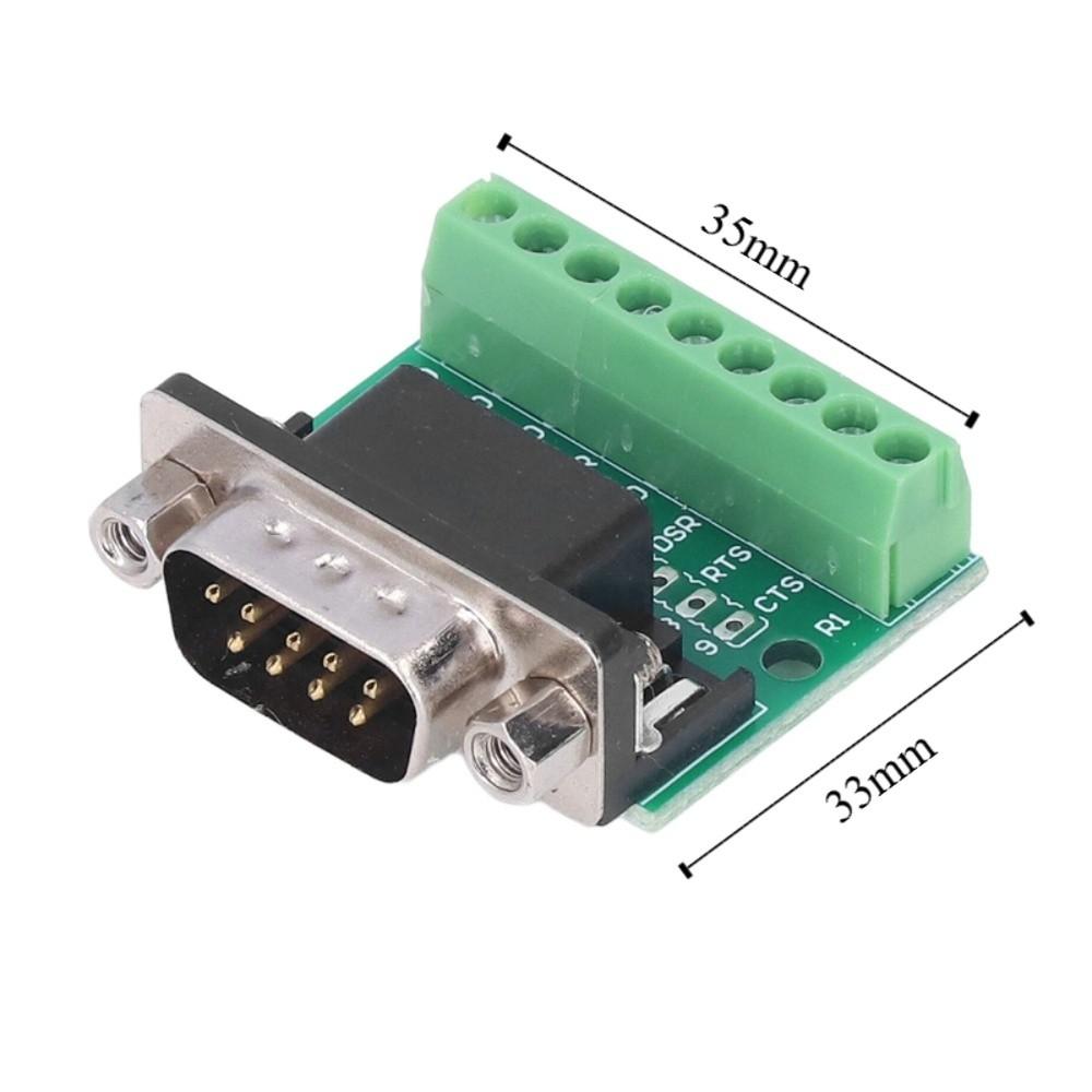 1 Pair DB9 Male Female DB9 Connector Adapter 9 Pin Screw Terminal Conversion Board Durable High Reliability for RS232 RS485