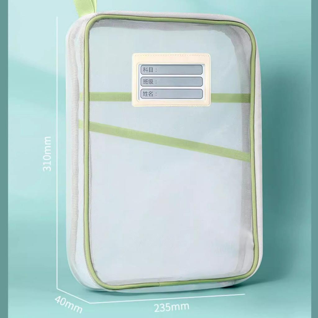 Сумка для хранения канцелярских принадлежностей формата А4, двухслойная сетчатая сумка на молнии, большая вместимость, папки-органайзеры, школьные канцелярские принадлежности, сумка для канцелярских принадлежностей