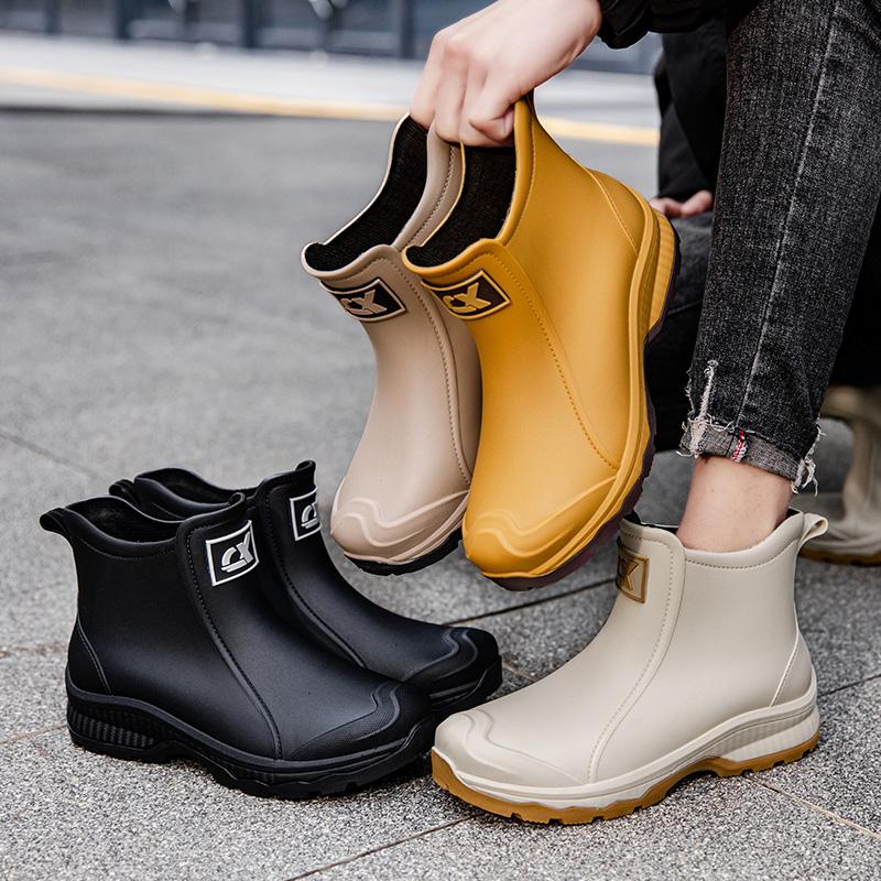 2025 New Design Men Fashionable Outdoor Anti-Slip Waterproof Rain Shoes Rain Shoes