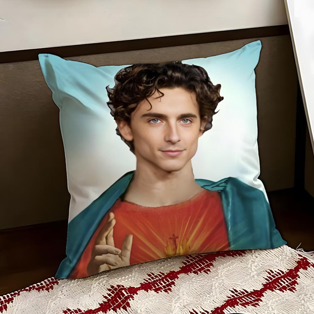 TTimothees CChalamets Cushion Cover Reversible Soft Durable Pillow Cover Home  Car MultiScene Use for Daily Comfort