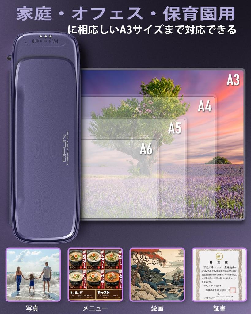 Представляем ламинатор Qfun Совместим с Легкое ламинирование 60 секунд Совместим с Поставляется с 30 листами ламинирования Резак для резки углов